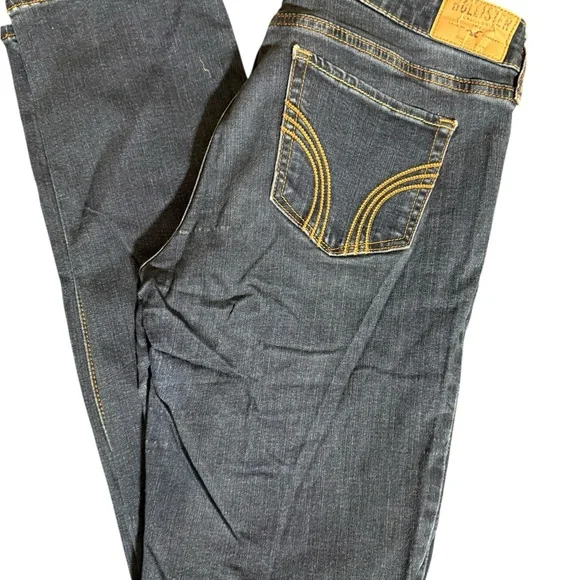 Hollister Dark Blue Denim Jeans Size 9R - Picture 3 of 5